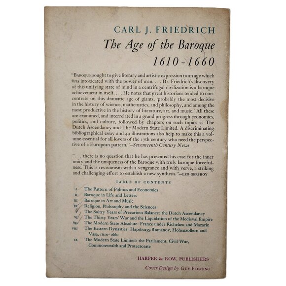 The Age of the Baroque 1610-1660 The Rise of Modern Europe 1952 by CJ Friedrich - Picture 9 of 9